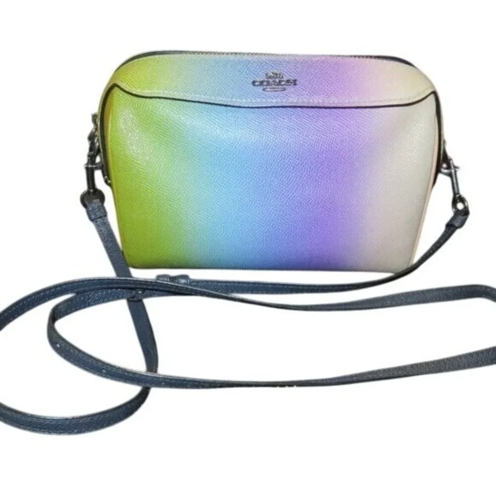 Coach Mini Bennett Cross grain leather Crossbody in Gradient Ombre Dégradé 91456